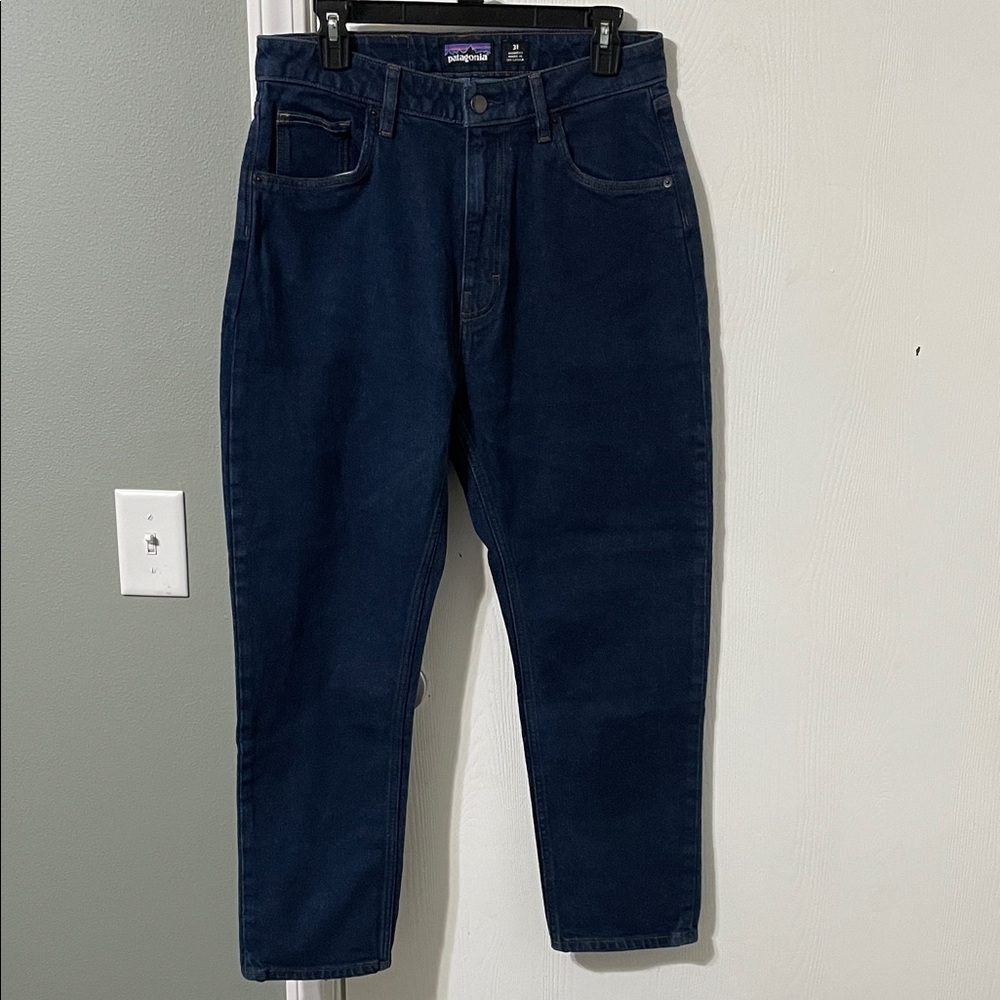 Patagonia Women’s Dark Wash High Rise Straight Leg Organic Cotton Jeans Y2k 31